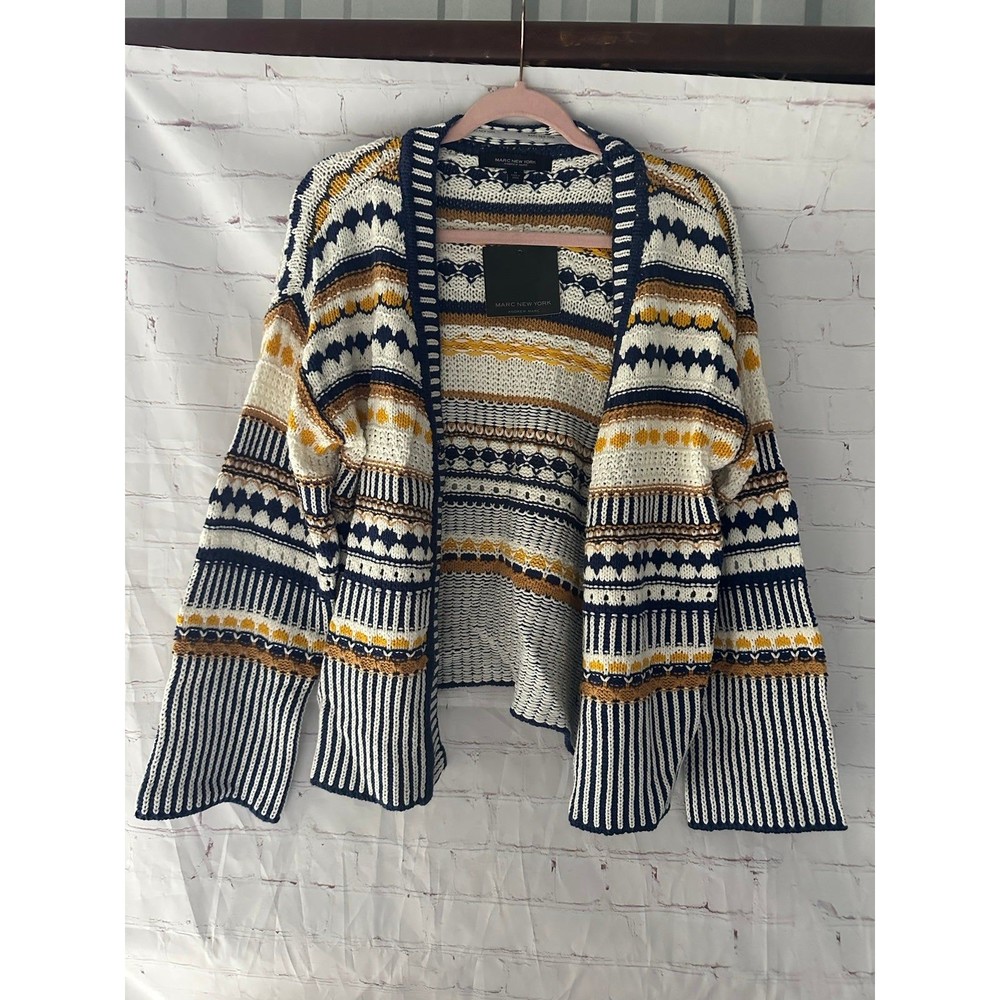 Marc New York Andrew Marc Chunky Button Down Sweater Knitted Cardigan NWT M